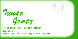 tunde gratz business card